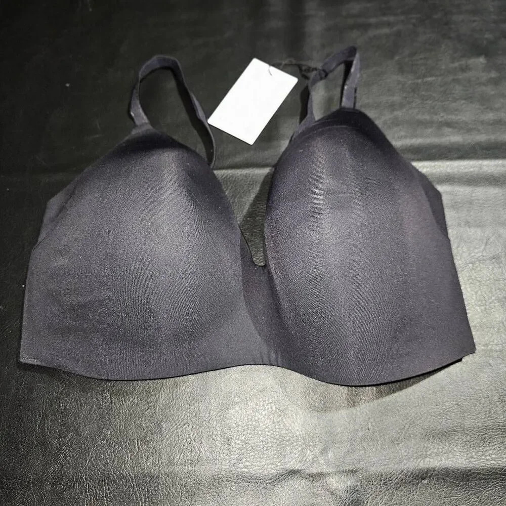 NWT Knix Womens Black Wing Woman Bra 8 40D 42D